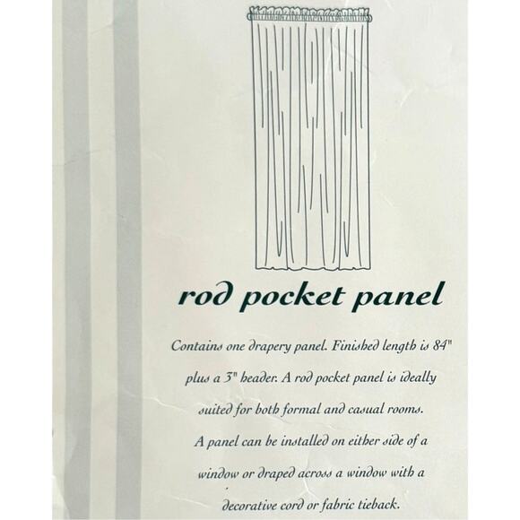 NWT Waverly Drapery Rod Pocket Panel 52 x 84 Mandalay Camel Botanicals Lined - Picture 5 of 9